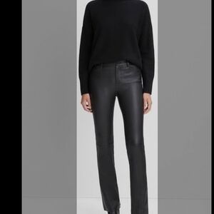 Vince Black Straight Leg Jeans with Polished Finish